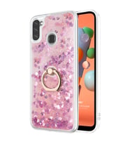 Microsonic Samsung Galaxy A11 Kılıf Glitter Liquid Holder Pembe