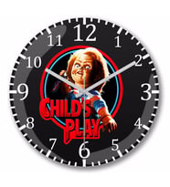 Child's Play Chucky Duvar Saati Bombeli Gercek Cam