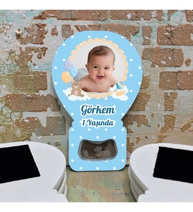Balon Açacaklı Hediyelik Magnet - Erkek Bebek Doğum Günü, Sünnet Tasarım Resimli Magnet