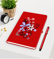 BK Gift Kişiye Özel Canım Annem Kırmızı Defter Kalem Seti - 16