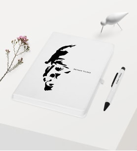 BK Gift Kişiye Özel Atatürk Temalı Beyaz Defter Kalem Hediye Seti - 7