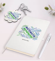 BK Gift Kişiye Özel Matematik Mühendisi Beyaz Defter Kalem Ve Anahtarlık Hediye Seti-1 (Model 1)