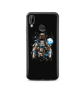 Uzay Astronot Tasarım Süper Şeffaf Silikon Telefon Kılıfı Huawei P20 Lite 