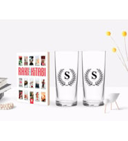 BK Gift Kişiye Özel Renkli Baskılı İsimli İkili Rakı Bardağı ve Rakı Cep Kitabı Hediye Seti-35 (Model 1)