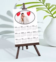 BK Gift Kişiye Özel 15x21 cm Fotoğraf Kartlı Şövaleli 2024 Takvim -2 (Beyaz)