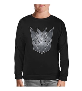 Transformers Logo 2 Siyah Çocuk Sweatshirt