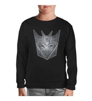 Transformers Logo 2 Siyah Çocuk Sweatshirt