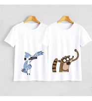 Dostluk Günü Sürekli Dizi (Regular Show) Tişört  (Beyaz)