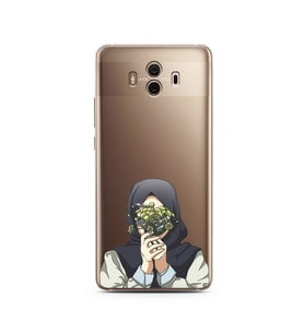Kapalı Çiçekli Kız Tasarımlı Süper Şeffaf Silikon Telefon Kılıfı Huawei Mate 10 
