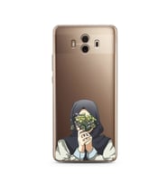 Kapalı Çiçekli Kız Tasarımlı Süper Şeffaf Silikon Telefon Kılıfı Huawei Mate 10 