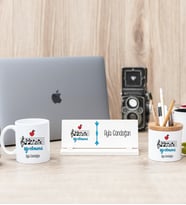 Müzik Öğretmeni Kupa Bardak Kalemlik Ve Masa İsimliği Hediye Seti