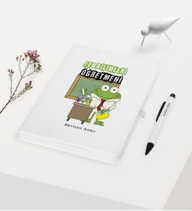 BK Gift Kişiye Özel Fen Bilimleri Öğretmeni Temalı Beyaz Defter Kalem Hediye Seti - 2