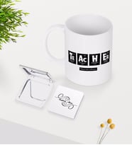 BK Gift Kişiye Özel Öğretmen Beyaz Kupa Ayna Seti-2 (Model 1)