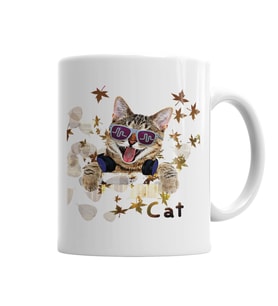 Cat Kedi Kupa Bardak Porselen