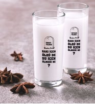 BK Gift Kişiye Özel Renkli Baskılı Rakı İçen Öldü De Su İçen Ölmedi Mi İkili Rakı Bardağı Seti-1 (Beyaz)