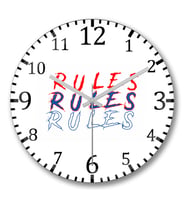 Rules  Duvar Saati Bombeli Gercek Cam