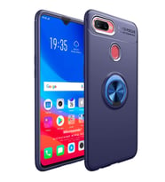 Microsonic Oppo F9 / F9 Pro Kılıf Kickstand Ring Holder Lacivert