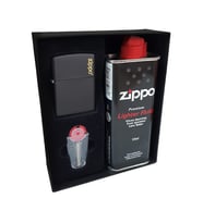 Zippo Çakmak Mat Siyah Hediyelik Kutu Benzin Taş Set du10sysr