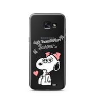 Snoopy Tasarımlı Süper Şeffaf Silikon Telefon Kılıfı Samsung A5 (2015)