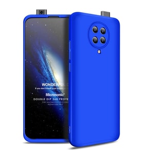 Microsonic Xiaomi Redmi K30 Pro Kılıf Double Dip 360 Protective Mavi