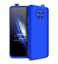 Microsonic Xiaomi Redmi K30 Pro Kılıf Double Dip 360 Protective Mavi
