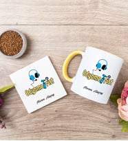 Odyometrist Sarı Kupa Bardak Ve Bardak Altlığı Seti
