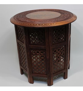 Ahşap Osmanlı Kafes Sehpa 53x53  cm.