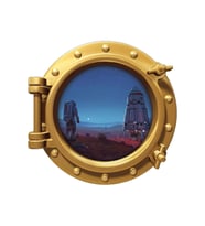 Renkselart Uzay Gemisi, Astronot, Gezegen, Roket Duvar Sticker-314