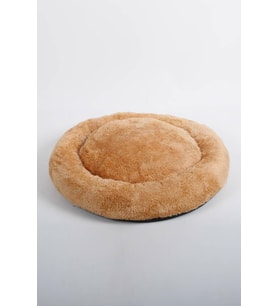 Cookie Pet Sherpa Polar Yıkanabilir Yuvarlak Köpek Kedi Yatağı 50 cm Hardal