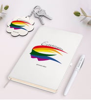 BK Gift Kişiye Özel Estetisyen Beyaz Defter Kalem Ve Anahtarlık Hediye Seti-2 (Model 1)
