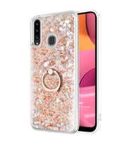 Microsonic Samsung Galaxy A20s Kılıf Glitter Liquid Holder Gold