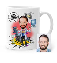 BK Gift Kişiye Özel Mesleki Diş Hekimi Karikatür Beyaz Kupa Bardak  2
