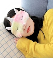 Peluş Unicorn Göz Uyku Bandı (Pembe)