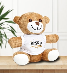 Doğum Günü Baskılı Peluş Ayıcık