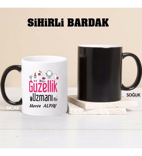 Güzellik Uzmanı Kupa Bardağı Sihirli (Beyaz)