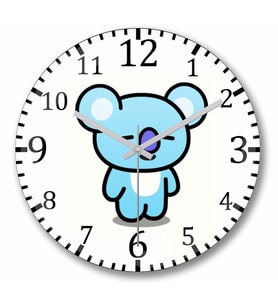 BT21  Koya  Bts Duvar Saati Bombeli Gercek Cam