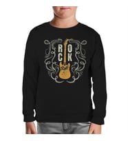 Rock 'n Roll Guitar Siyah Çocuk Sweatshirt
