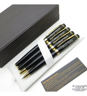 Scrikss 38 4'lü Set Siyah Altın Deri Ahşap Kutulu  Dolma Kalem + Roller Kalem + Tükenmez Kalem + Versatil Kalem Seti  Scrikss Honour  İsme Özel Kalem  Hediyelik Kalem