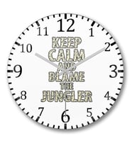 Keep Calm And Blame The Jungler Duvar Saati Bombeli Gercek Cam