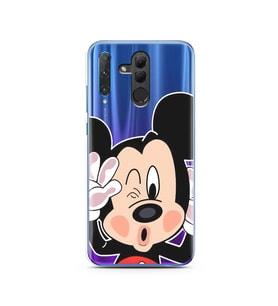 Mickey Tasarımlı Süper Şeffaf Silikon Telefon Kılıfı Huawei Honor 20 Lite