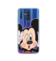Mickey Tasarımlı Süper Şeffaf Silikon Telefon Kılıfı Huawei Honor 20 Lite