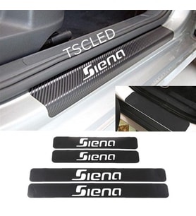 Fiat Siena Karbon Kapı Eşiği Koruma Sticker Yapıştırma (4 Adet)