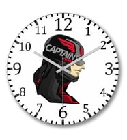 Captain Duvar Saati Bombeli Gercek Cam