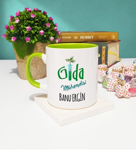 Gıda Mühendisi Kupa Bardak Yeşil