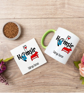 Hemşir Yeşil Kupa Bardak Ve Bardak Altlığı Seti