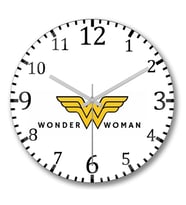 Wonder Woman  Duvar Saati Bombeli Gercek Cam