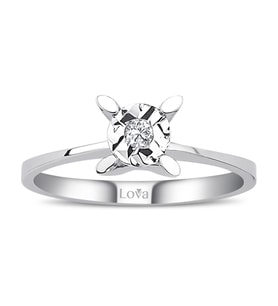 Lova 0,50 Karat Efektli Pırlanta Tektaş Yüzük - 1040105