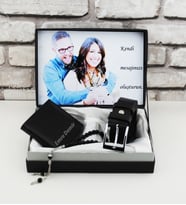 Kişiye Özel Fotoğraflı Cüzdan Tesbih Ve Kemer Set 1