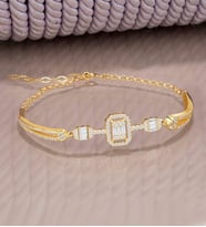 Else Silver Tria Baget Taşlı Kelepçe Modeli Gümüş Bileklik (Yeşil)