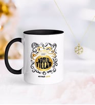 BK Gift Kişiye Özel Yılbaşı Mutlu Yıllar Siyah Kupa ve Kar Tanesi Kolye-9 (Model 1)